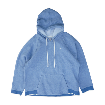 Blue Solid Hoodie Pullover