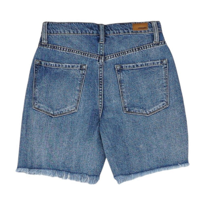 Blue Solid Denim Shorts