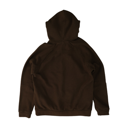 Brown Solid Hoodie Pullover