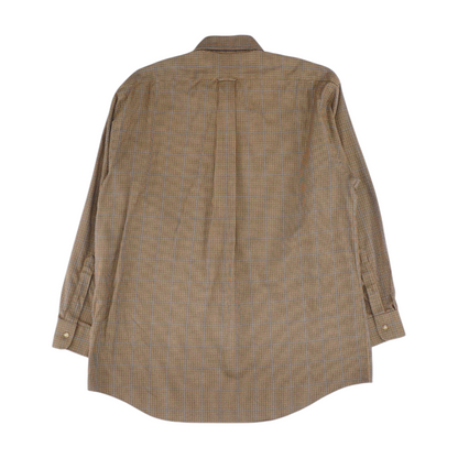 Brown Check Long Sleeve Button Down