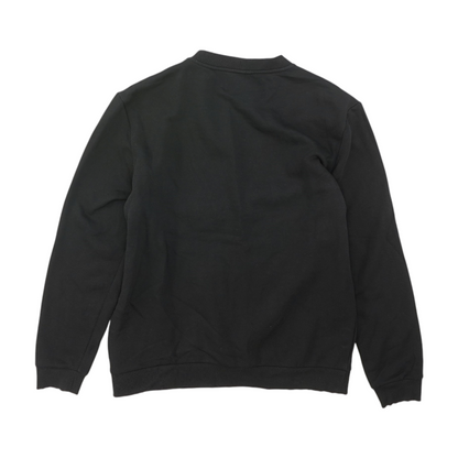 Black Solid Sweatshirt Pullover