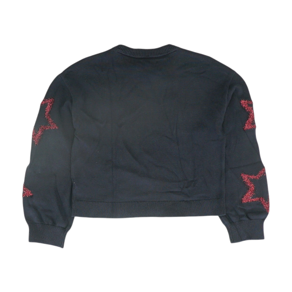 Navy Graphic Pullover Sweater