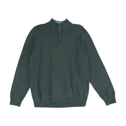 Olive Tall Solid 1/4 Zip Sweater