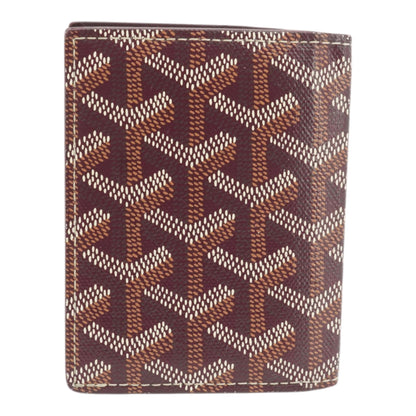 Burgundy Saint-Marc Card Wallet in Goyardine Canvas & Vauzelles Calfskin