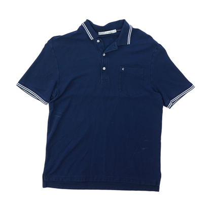 Navy Solid Short Sleeve Polo