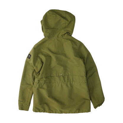 Green Solid Rain Jacket