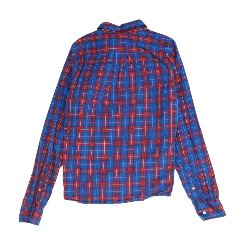 Blue Plaid Long Sleeve Button Down