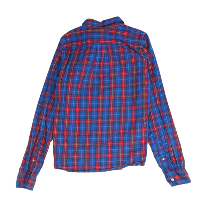 Blue Plaid Long Sleeve Button Down