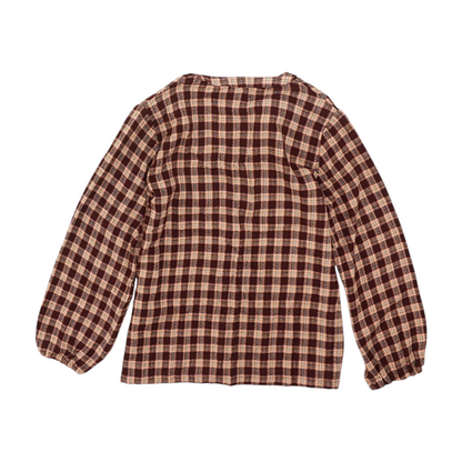 Maroon Plaid Blouse