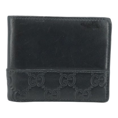 Black Guccissima Leather Bifold Wallet