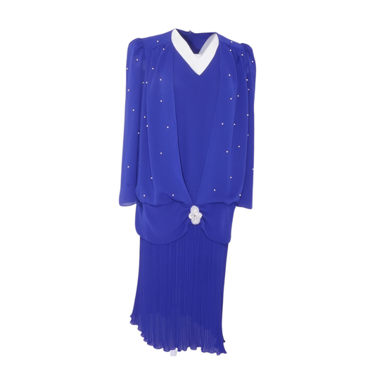 Vintage Blue Midi Dress