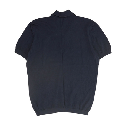 Navy Solid Short Sleeve Polo