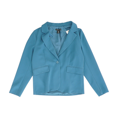 Blue Solid Blazer