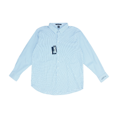 White Check Long Sleeve Button Down