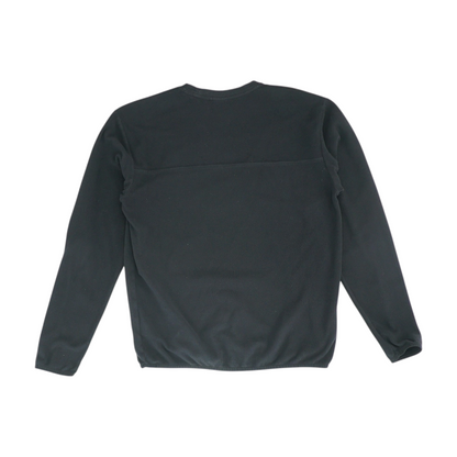 Black Solid Sweatshirt Pullover