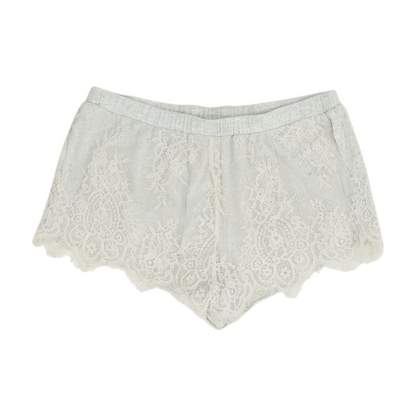 Gray Solid Knit Shorts