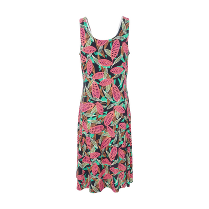 Black Floral Midi Dress