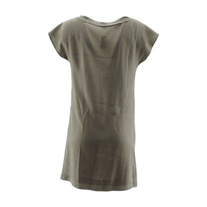 Brown Solid Mini Dress