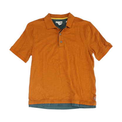 Orange Solid Short Sleeve Polo