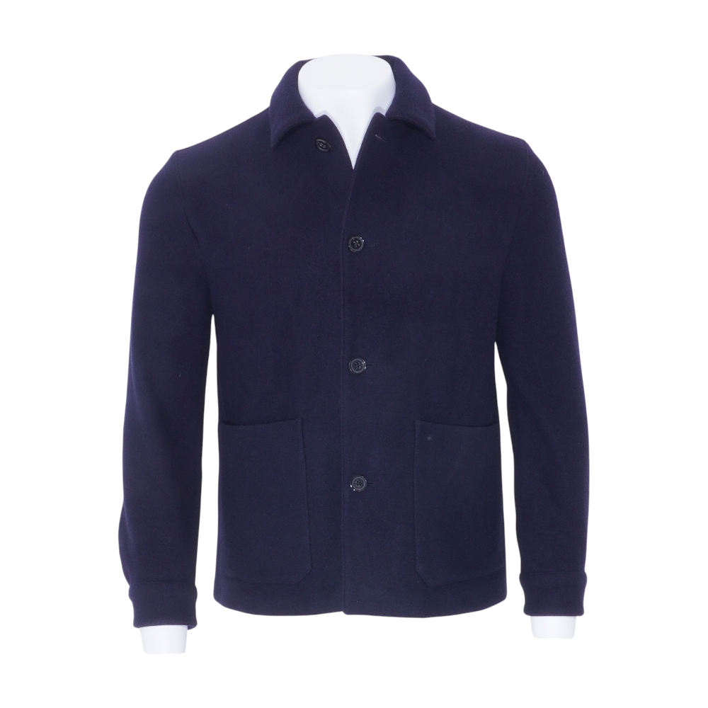 Navy Wool Cashmere Chore Jacket