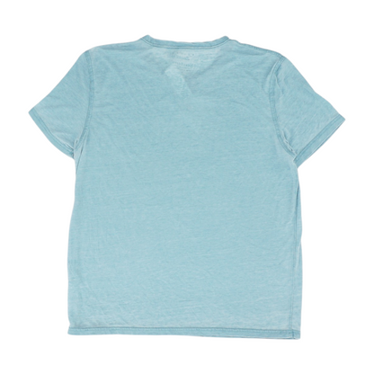 Blue Solid Henley T-Shirt
