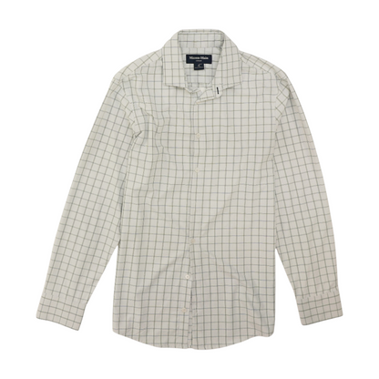 White Check Long Sleeve Button Down