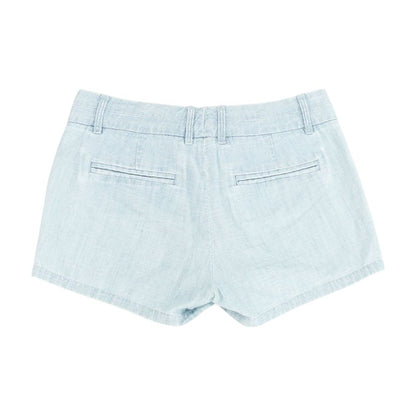 Blue Solid Chino Shorts