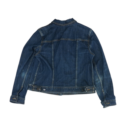 Blue Solid Denim Jacket