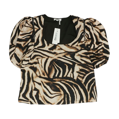 Beige Animal Print Blouse