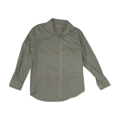 White Check Long Sleeve Button Down
