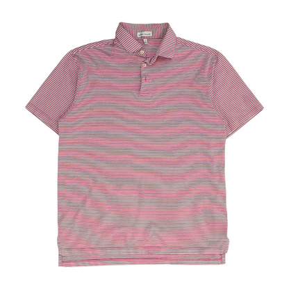 Pink Striped Short Sleeve Polo