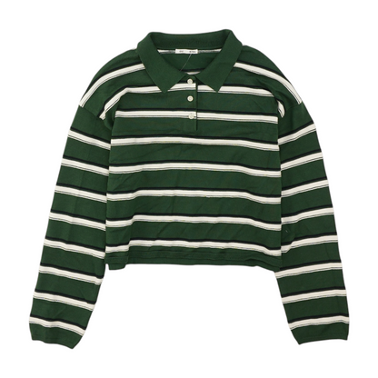 Green Striped Blouse