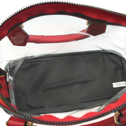Red Transparent Stadium Handbag