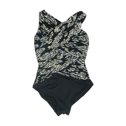 Black Abstract One-Piece