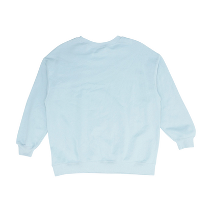 Blue Solid Sweatshirt Pullover
