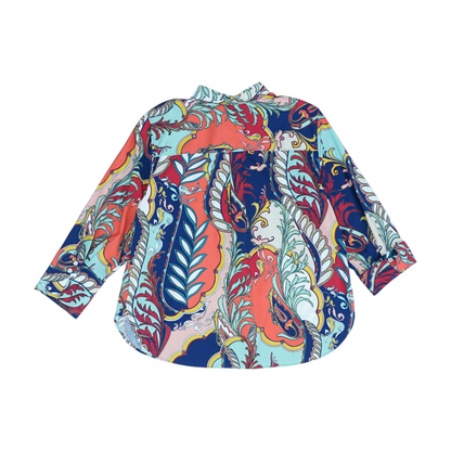 Multi Abstract Button Down