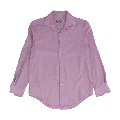 Purple Solid Long Sleeve Button Down