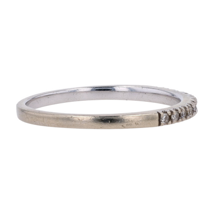 14K White Gold Diamond Band Ring