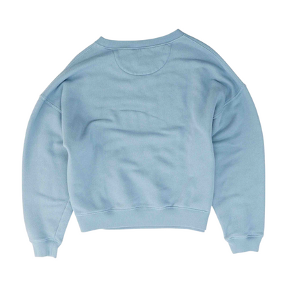 Blue Solid Sweatshirt Pullover