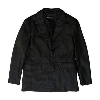 Black Solid Blazer