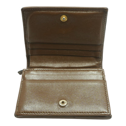 Beige and Dark Brown New GG Monogram Coated Canvas Horsebit 1955 Small Wallet