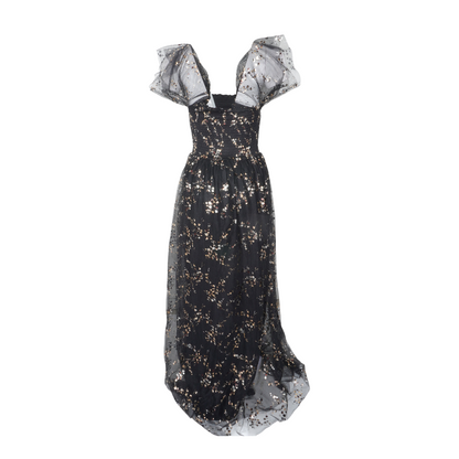 Black Floral Maxi Dress