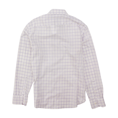White Check Long Sleeve Button Down