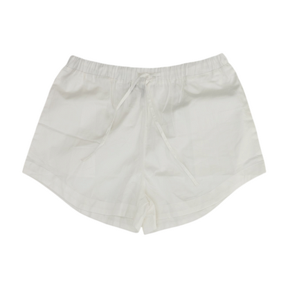 White Solid Chino Shorts
