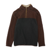 Brown Color Block 1/4 Zip Pullover