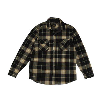 Black Plaid Outdoor Button Down