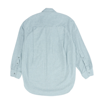 Gray Solid Flannel Button Down