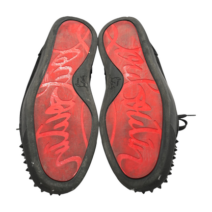 Black Louis Junior Spikes Cap-Toe Suede Sneaker
