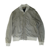 Gray Solid Leather Jacket
