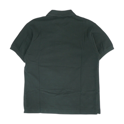 Black Solid Short Sleeve Polo